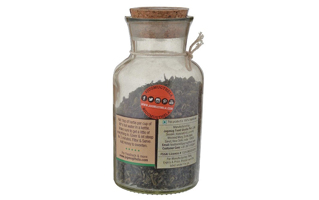 Jugmug Thela Oreganic Green Tea Full Leaf Darjeeling Fine Tea   Bottle  75 grams